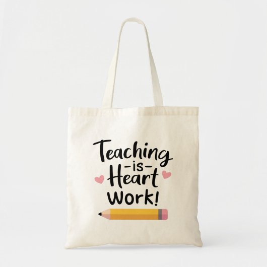 Teaching Is Heart Work, 先生の日おめでとう トートバッグ (正面)