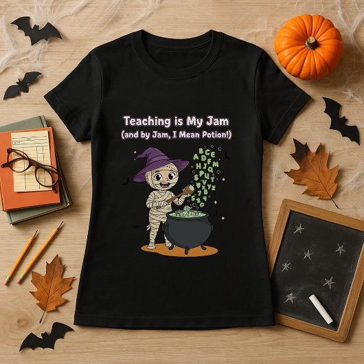 Teaching Is My Jam Cute Halloween Gift for Teacher Tシャツ