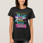 Teaching Is My Jam Funny Retro Teacher Back To Sch Tシャツ (正面)