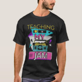 Teaching Is My Jam Funny Retro Teacher Back To Sch Tシャツ (正面)
