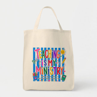 Teaching Is My Ministry Christian Teacher Tote トートバッグ