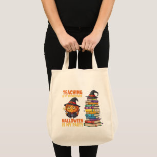Teaching Is My Superpower – ハロウィンの魔女の先生 トートバッグ
