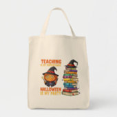 Teaching Is My Superpower – ハロウィンの魔女の先生 トートバッグ (正面)