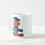 Teaching Is My Superpower Funny Teacher Coffee Mug コーヒーマグカップ (正面左)