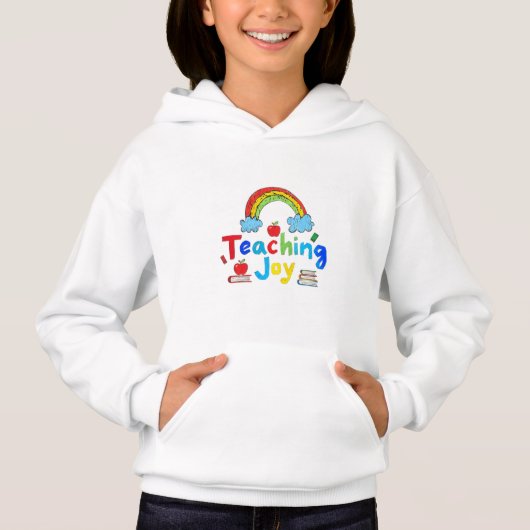 「Teaching Joy」で幸せな先生に！暖かなパーカー - 学校で活躍 (正面)