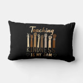 Teaching Kindness Is My Jam Autism Awareness T-Shi ランバークッション (裏面)
