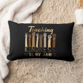 Teaching Kindness Is My Jam Autism Awareness T-Shi ランバークッション (ブランケット)