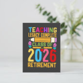 Teaching Legacy Complete Class of 2026 Retirement  ポストカード (スタンド正面)