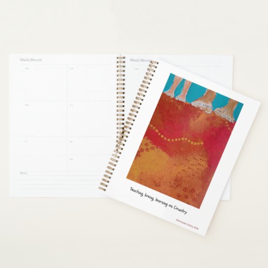 Teaching, loving, learning on Country note book プランナー手帳 (ディスプレー)