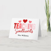 Teaching Sweethearts Custom Teacher Valentine  カード (正面)