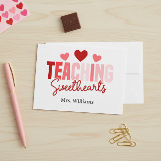 Teaching Sweethearts Custom Teacher Valentine  カード