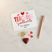 Teaching Sweethearts Customizable Class Valentine  カード