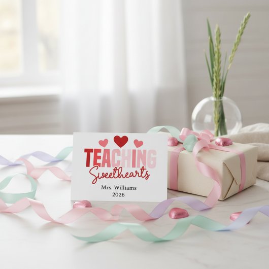 Teaching Sweethearts Customizable Class Valentine  カード