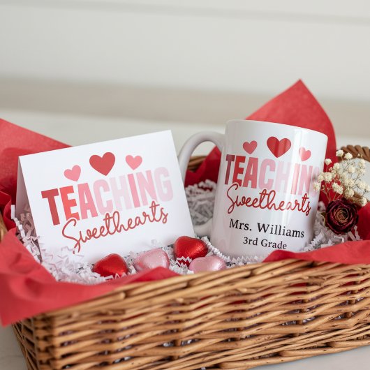 Teaching Sweethearts Teacher Valentine Greeting カード