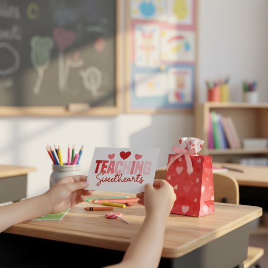 Teaching Sweethearts Teacher Valentine Greeting カード