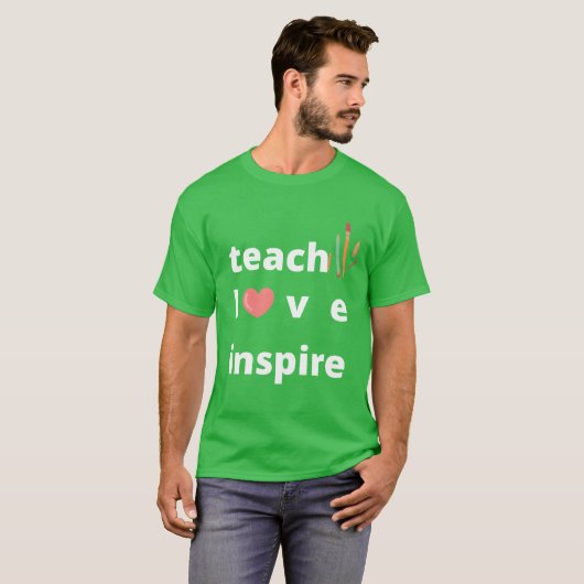 teachloveinspire funny tシャツ (正面フル)