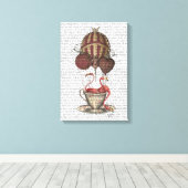 Teacupのフラミンゴ キャンバスプリント (インサイチュ (ウッドフロア))