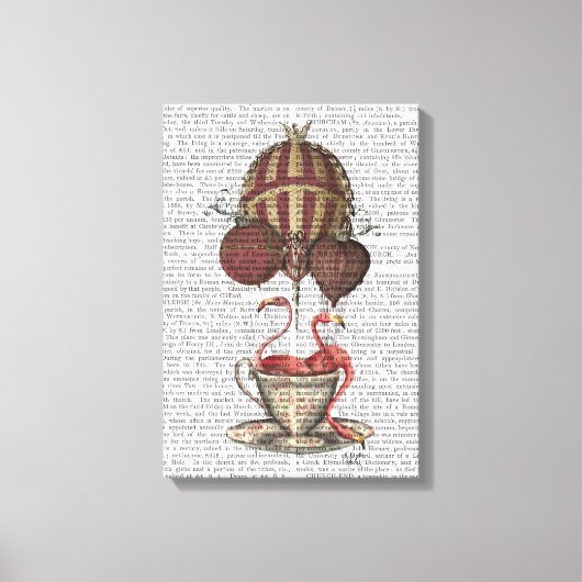 Teacupのフラミンゴ キャンバスプリント (正面)