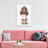 Teacupのフラミンゴ キャンバスプリント (インサイチュ (リビング))