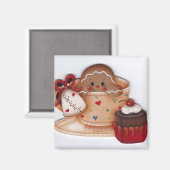 Teacupの甘いジンジャーブレッド マグネット (正面/裏面)