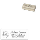 Teacupアドレスの眠いキツネ ラバースタンプ (押印)