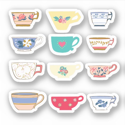 Teacupスタンプ シール (正面)