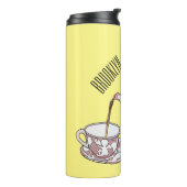 Teacupセットカートゥーンイラストレーション タンブラー (回転左)