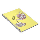 Teacupセットカートゥーンイラストレーション ノートブック (右側)