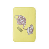 Teacupセットカートゥーンイラストレーション バスマット (正面縦)