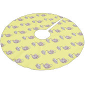 Teacupセットカートゥーンイラストレーション ブラッシュドポリエステルツリースカート (アングル)