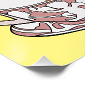 Teacupセットカートゥーンイラストレーション ポスター (コーナー)