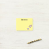 Teacupセットカートゥーンイラストレーション ポストイット (デスク上)