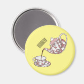 Teacupセットカートゥーンイラストレーション マグネット (正面/裏面)