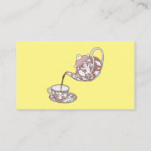 Teacupセットカートゥーンイラストレーション 名刺 (裏面)