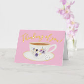 Teacup考えフローラの実在 箔グリーティングカード (蘭)