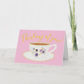 Teacup考えフローラの実在 箔グリーティングカード (正面)