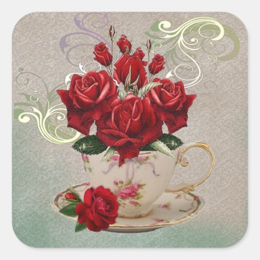 Teacup 3シール スクエアシール (正面)