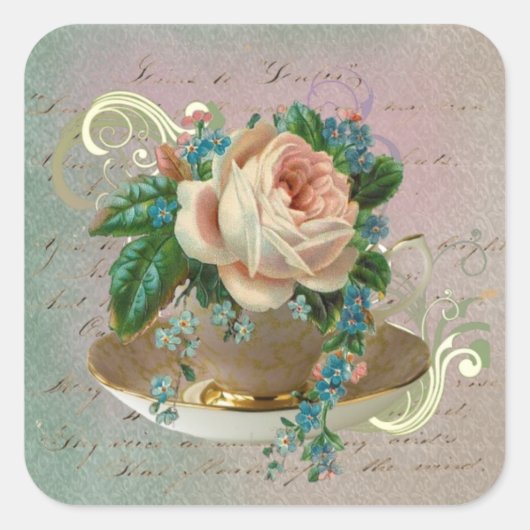 Teacup 4シール スクエアシール (正面)