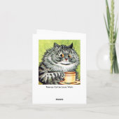 Teacup Cat Note Card by Louis Wain カード (裏面)