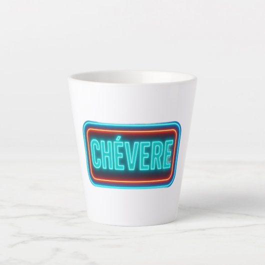 Teacup Chevere Neon Design カフェラテマグ (正面)