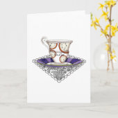 Teacup Clocksグリーティングカード カード (黄色い花)