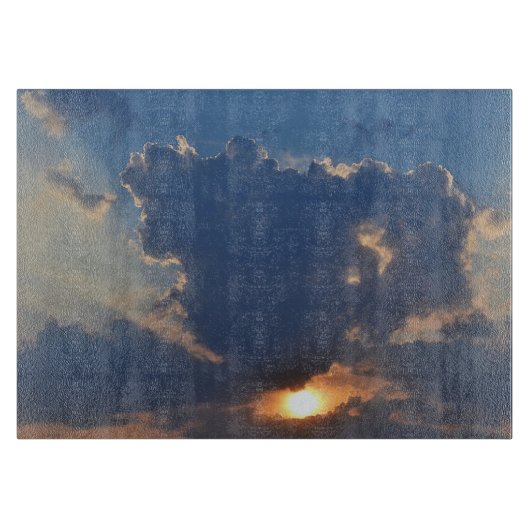 Teacup Cloud Formation by STaylorとの夕日 カッティングボード (正面)