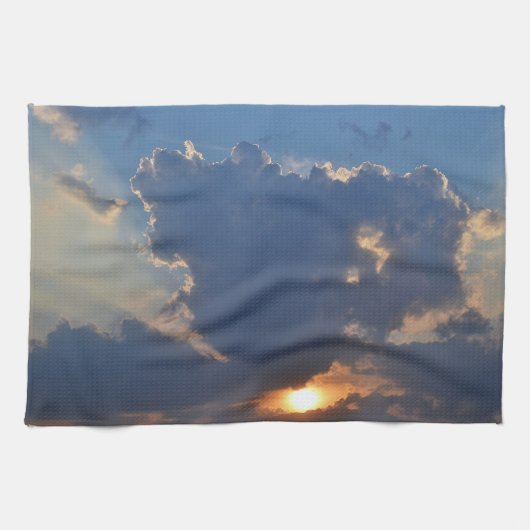 Teacup Cloud Formation by STaylorとの夕日 キッチンタオル (横)
