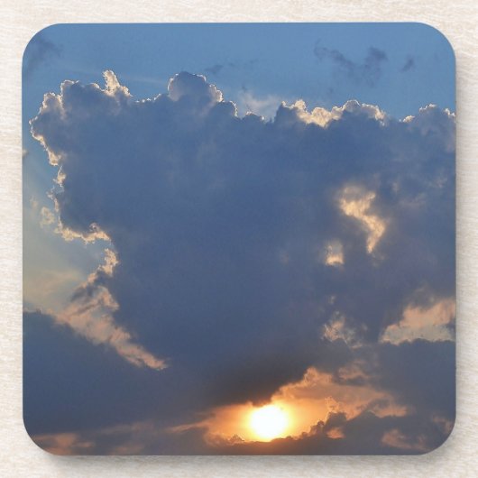 Teacup Cloud Formation by STaylorとの夕日 コースター (正面)