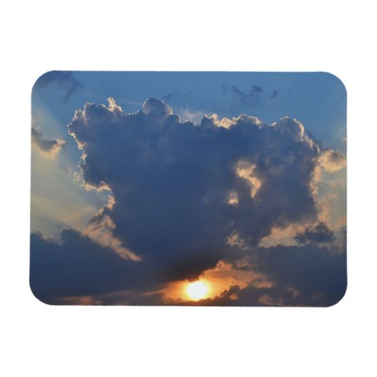 Teacup Cloud Formation by STaylorとの夕日 マグネット (横)