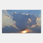 Teacup Cloud Formation by STaylorとの夕日 長方形シール (正面)