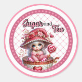 Teacup Cutie Sticker ラウンドシール (正面)