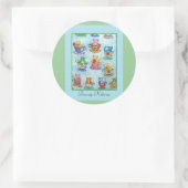 Teacup Kittensスタンプ ラウンドシール (バッグ)