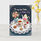 Teacup Mothers Day Sister Card カード (黄色い花)