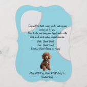 Teacup Poodle Baby Party Invitation (正面/裏面)